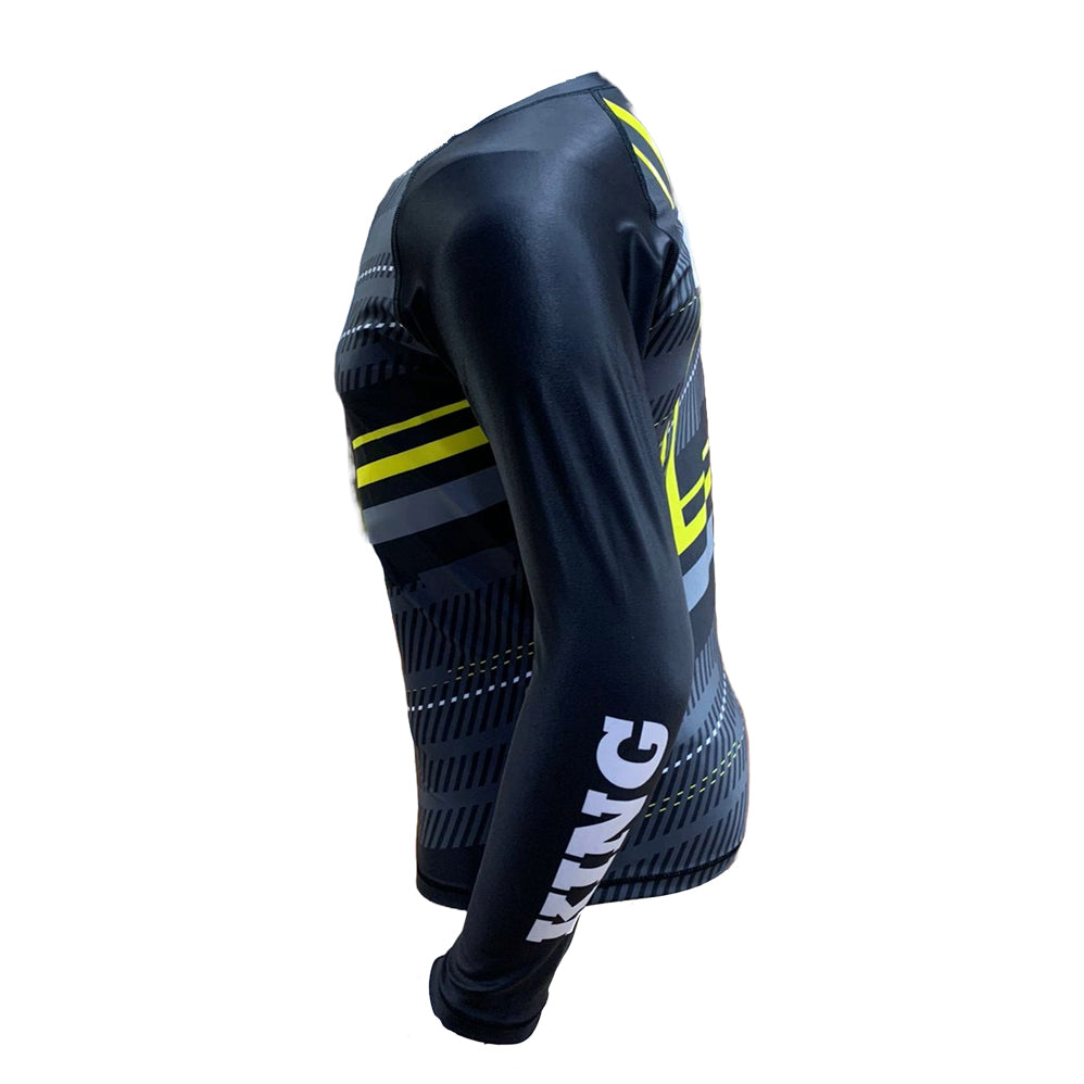 Rashguard s dlouhým rukávem KING Blade - černá/neon