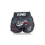 King Muay Thai trenky DEMON - černá/modrá, KPB DEMON 1