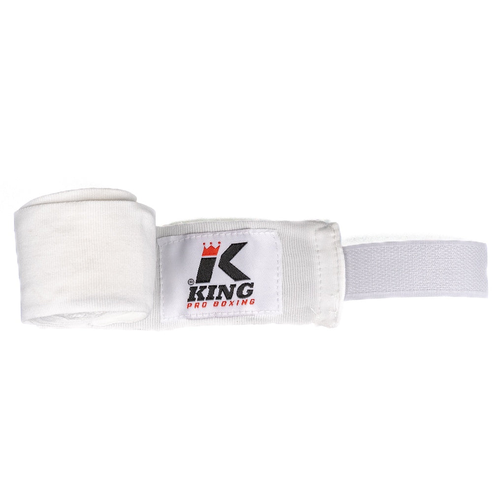 King Pro Boxing bandáže - bílá, KPB BPC WHITE