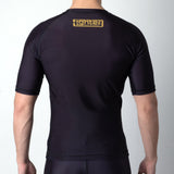 Fighter Rashguard s krátkým rukávem - černá/zlatá, RSG-PLN-SS-01
