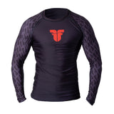 Fighter Rashguard s dlouhým rukávem - černá/červená, RSG-PRO-LS-01
