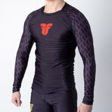 Fighter Rashguard s dlouhým rukávem - černá/červená, RSG-PRO-LS-01
