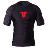 Fighter Rashguard s krátkým rukávem - černá/červená, RSG-PRO-SS-01