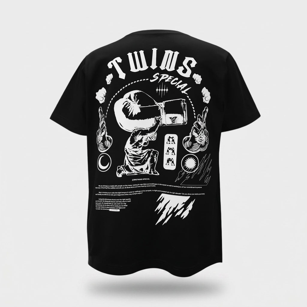 Triko TWINS TEE - černá, TEE-02