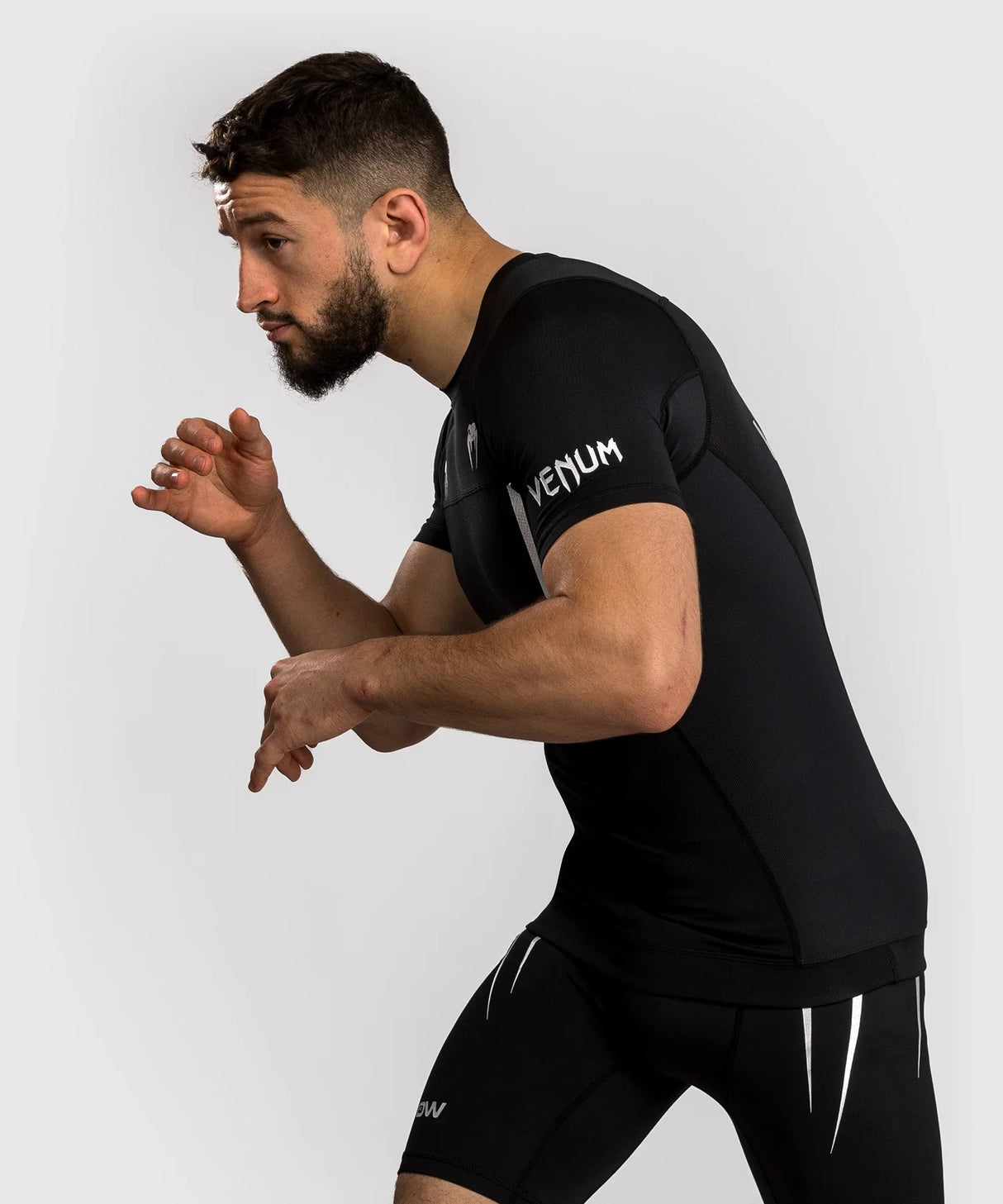 Venum rashguard x WOW FC s krátkým rukávem, černá/červená, VENUM-05921-001