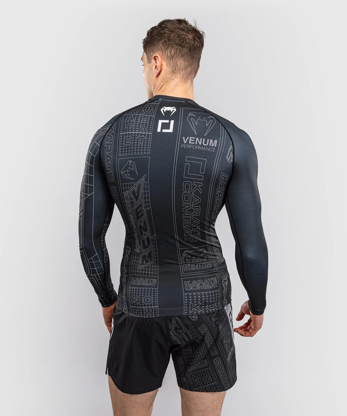Rashguard s dlouhým rukávem Venum Karate Combat - černá/šedá, VENUM-06227-109