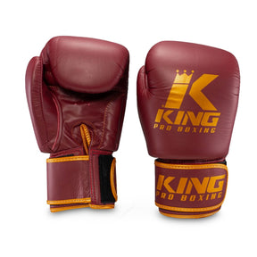 King Pro Boxing boxerské rukavice OXBLOOD - vínová/zlatá, KPB/BGVL 3 OXBLOOD - view-1