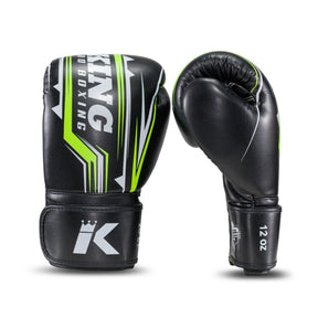 King Pro Boxing boxerské rukavice Spartan 5 - černá/zelená, KPB/BG SPARTAN 5 - view-1