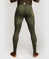 Venum Serpenti Pánské kompresní legíny - khaki/zlatá, VENUM-05752-590