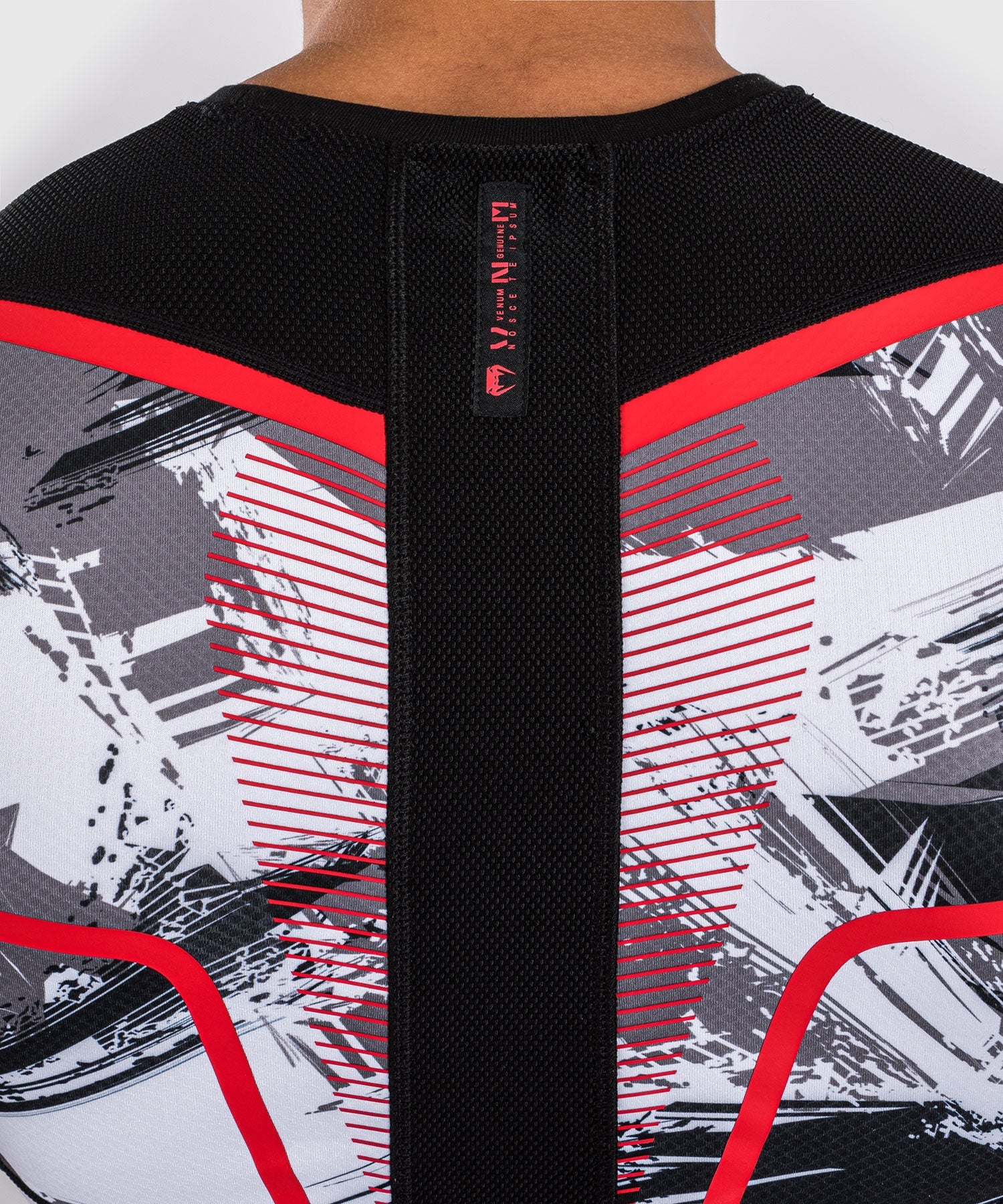 Venum rashguard s krátkým rukávem Electron 3.0 - šedá/červená, VENUM-04552-618