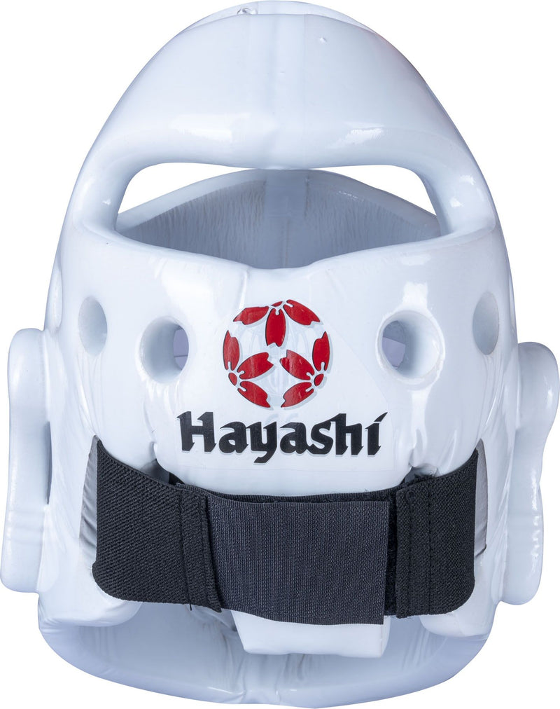 Hayashi přilba WKF s maskou - bílá