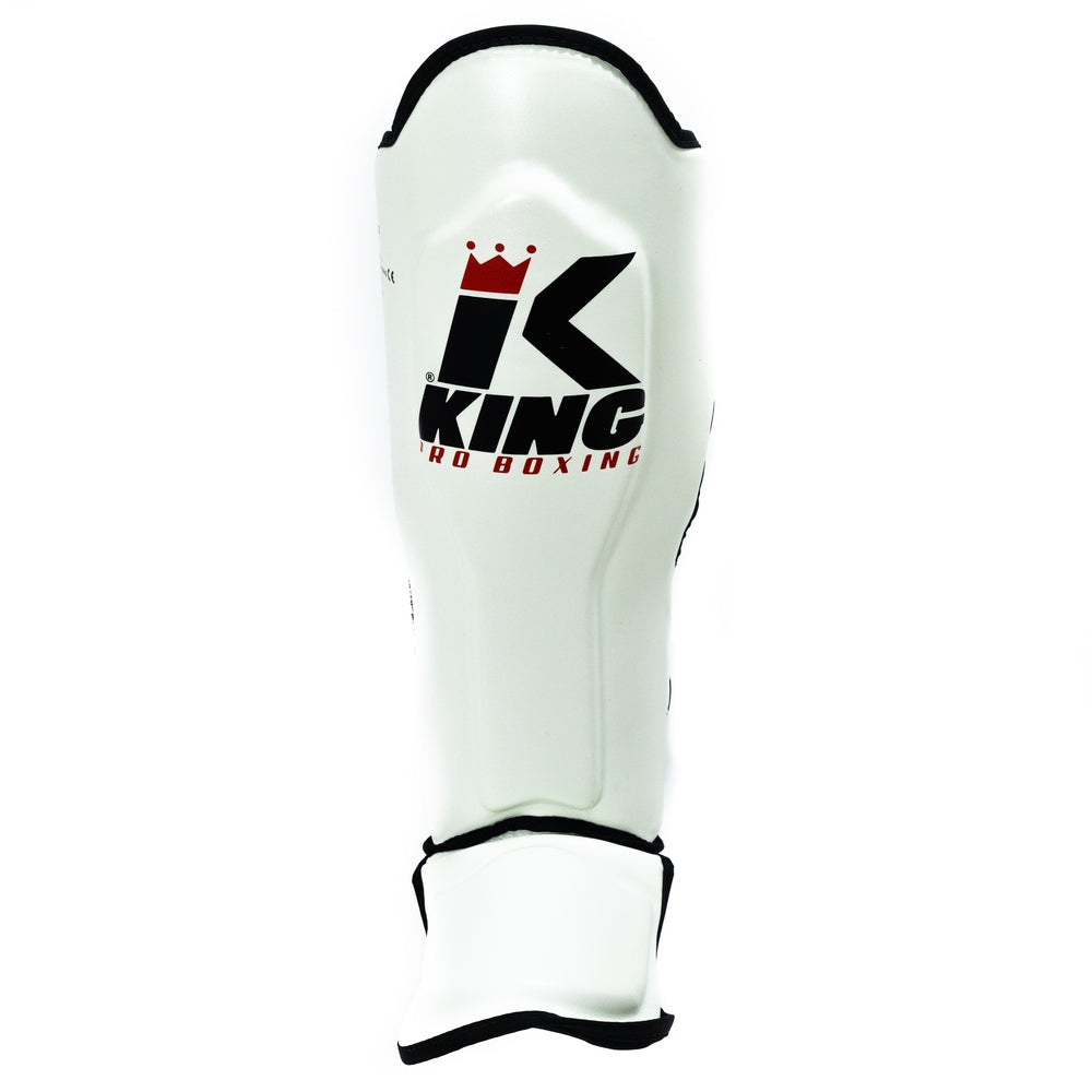 King Pro Boxing chrániče holení s nártem - bílá, KPB/SG-3