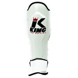 King Pro Boxing chrániče holení s nártem - bílá, KPB/SG-3