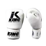 King Pro Boxing boxerské rukavice - bílá, KPB/BGVL 3