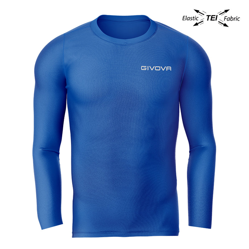 Givova Corpus 3. elastické tréninkové triko s dlouhým rukávem - royal modrá