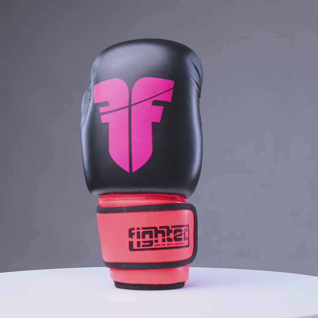 Fighter otevřené rukavice - černá/růžová, OHF-WRD-0207