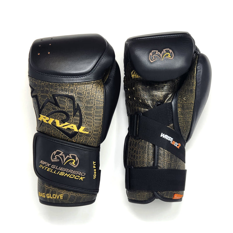 Boxerské rukavice Rival - černá/croc skin, RFX-G-IS-2.0-CRS