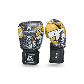 King Pro Boxing boxerské rukavice HANYA - černá/žlutá, KPB/BG HANYA GD - view-1