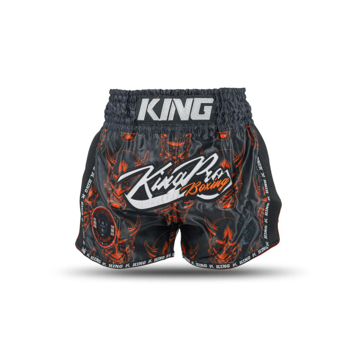 King Muay Thai trenky DEVIL - černá/oranžová, KPB DEVIL 4