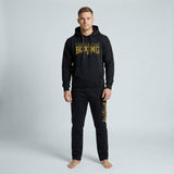 Mikina s kapucí Fighter, s potiskem BOXING  - černá, F25HDBX-02