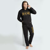 Tepláková souprava Fighter na zip, s potiskem BOXING, černá