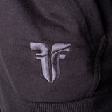 Mikina s kapucí Fighter na zip - černá, F25HZ-02