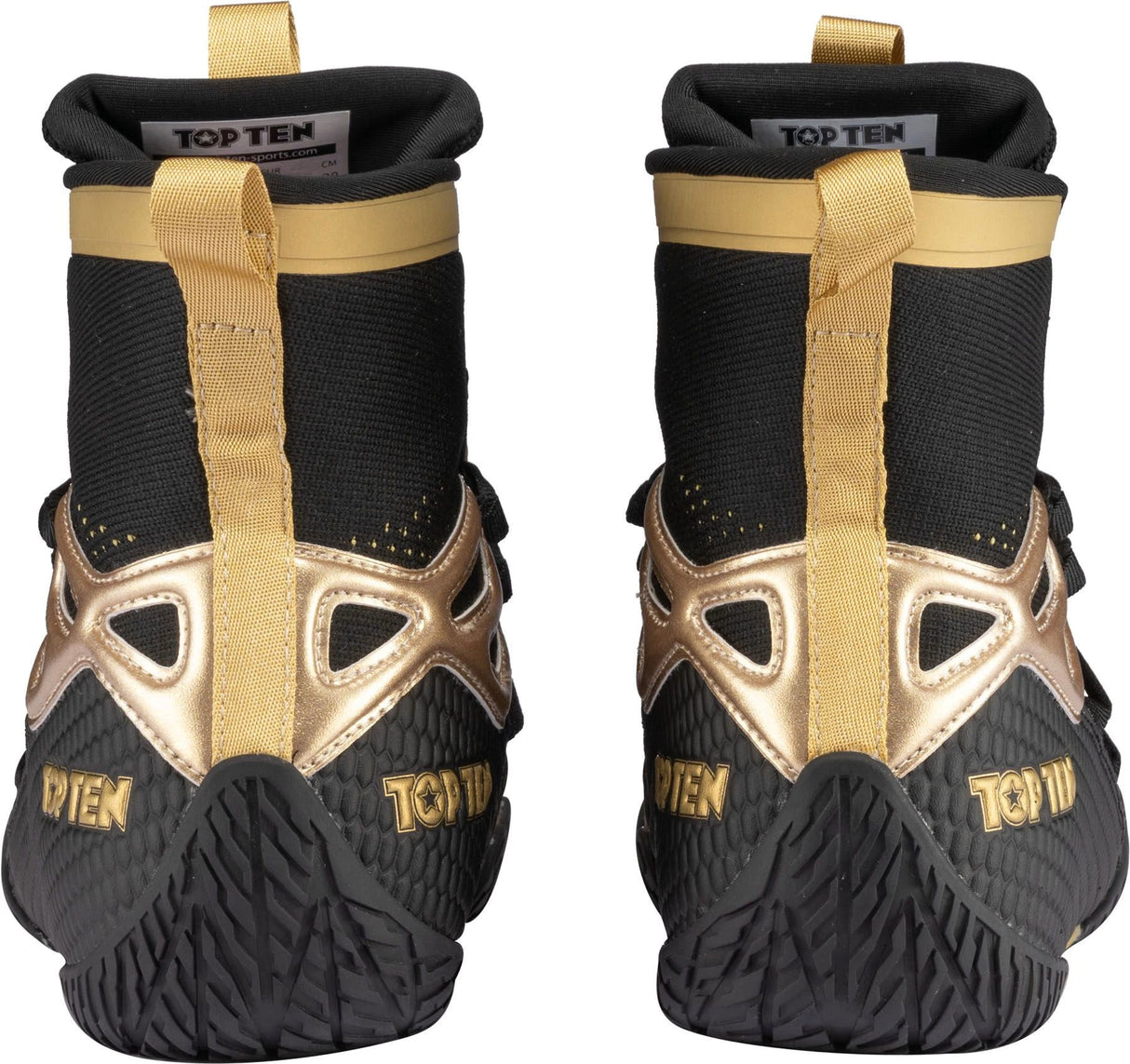 Boxerské boty TOP TEN Footworker - černá/zlatá, 1175-9