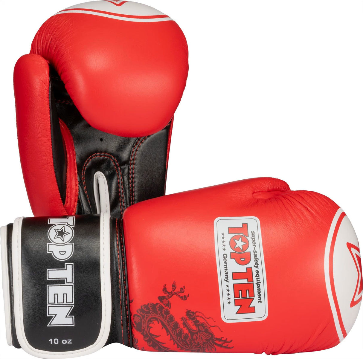 Boxerské rukavice TOP TEN  “Legacy25” WAKO - červená, 20111-4