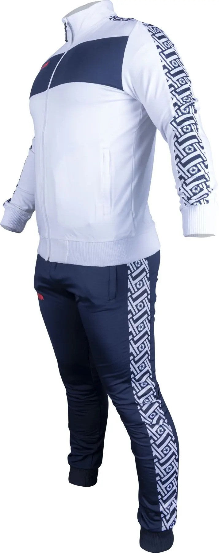 Pánská tepláková souprava Top Ten Prism - bílá/modrá, 7880-16