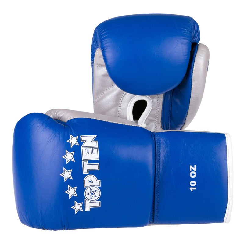 Top Ten boxerské rukavice Profi - modrá/stříbrná, 20182-6110