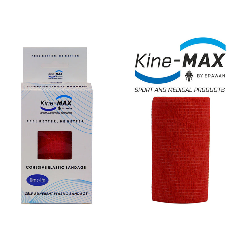 Kine-MAX Samofixační elastické obinadlo-5cm,7,5cm,10cm - červená, CEB5RED,CEB7RED,CEB10RED
