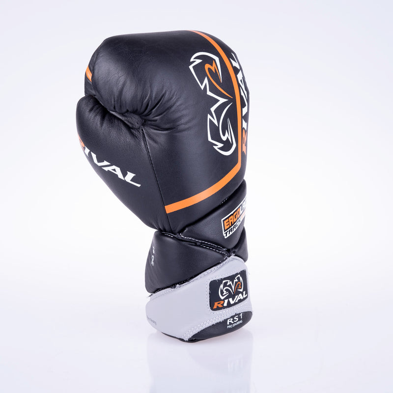 Boxerské sparingové rukavice Rival Ergo Laces - černá, RS1blk