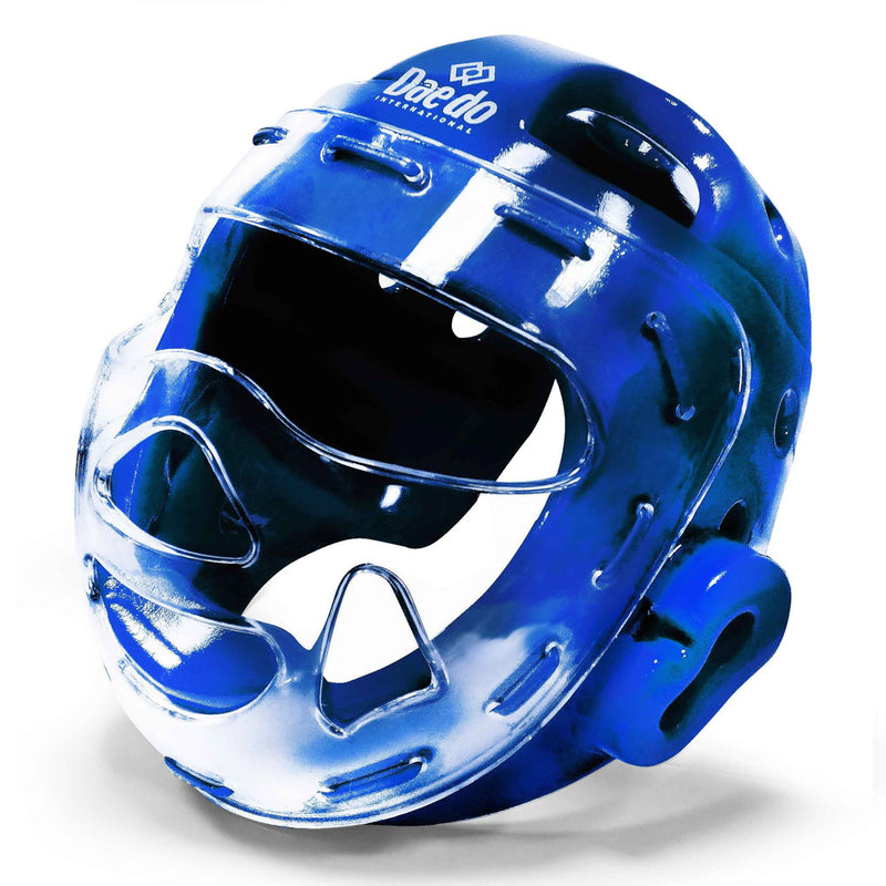 Daedo přilba s maskou Taekwondo WT - modrá, 20915B, PRO 20916