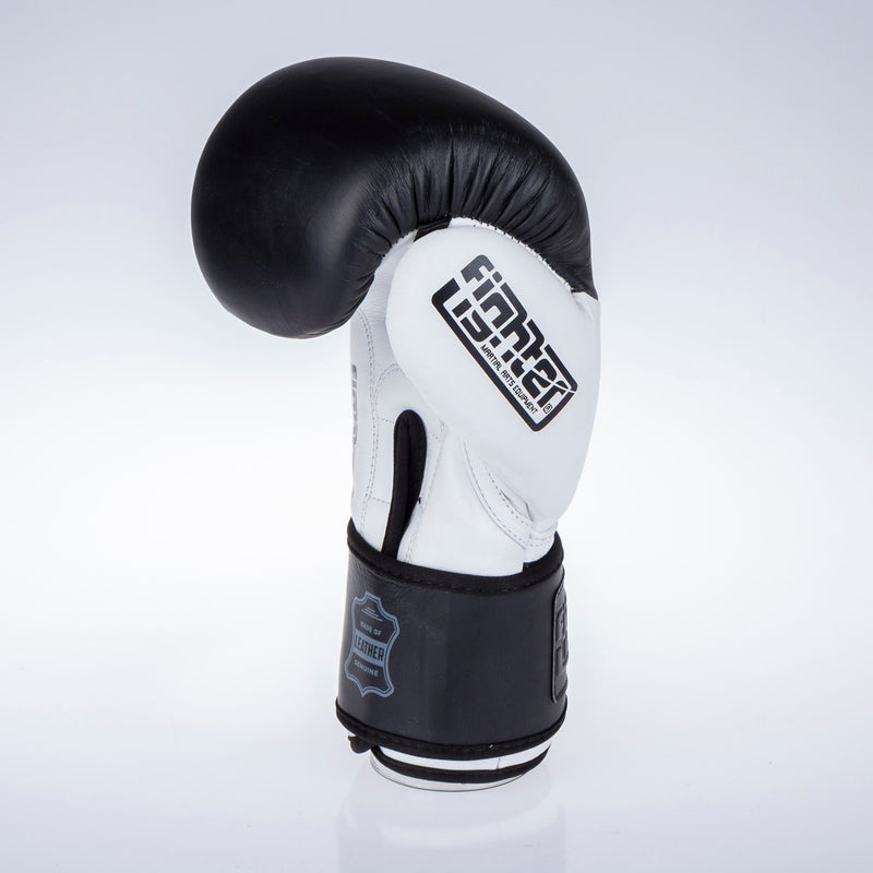 Boxerské rukavice Fighter SPLIT- černá/bílá, FBG-001BW