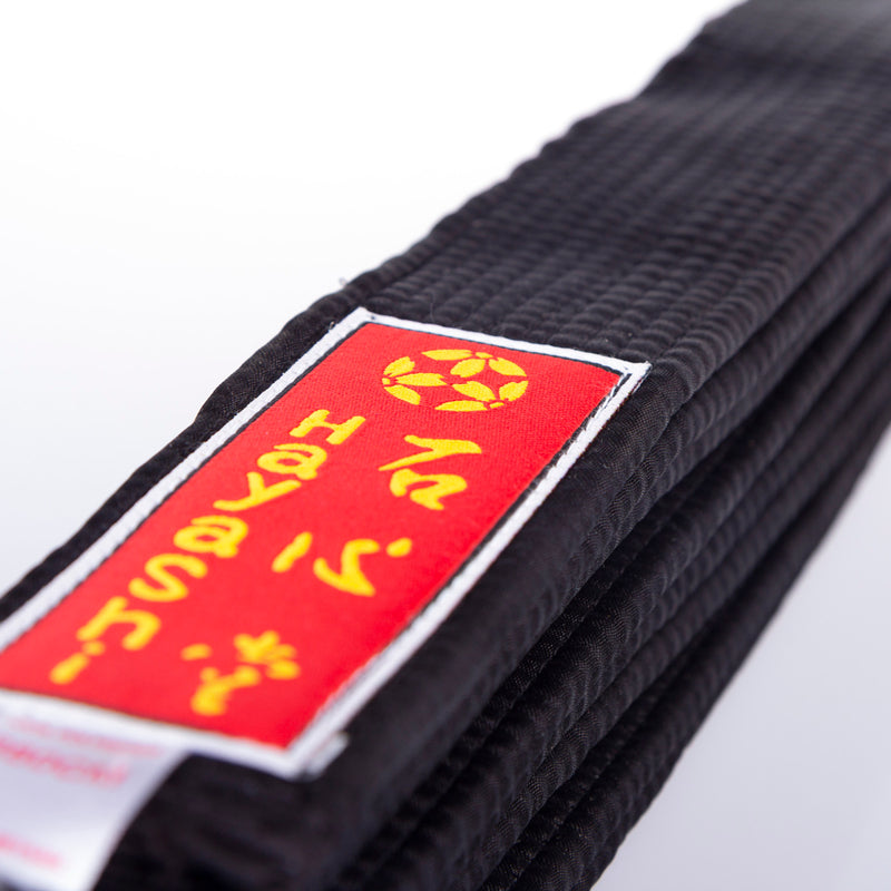 Saténový karate pásek - černý, 0571-9