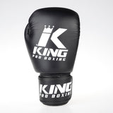 King Pro Boxing boxerské rukavice - černá/bílá