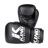 King Pro Boxing boxerské rukavice - černá/bílá
