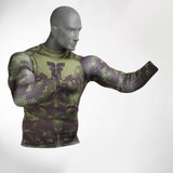 Rash guard Fighter - Honey Camo -zelená, FRG-16