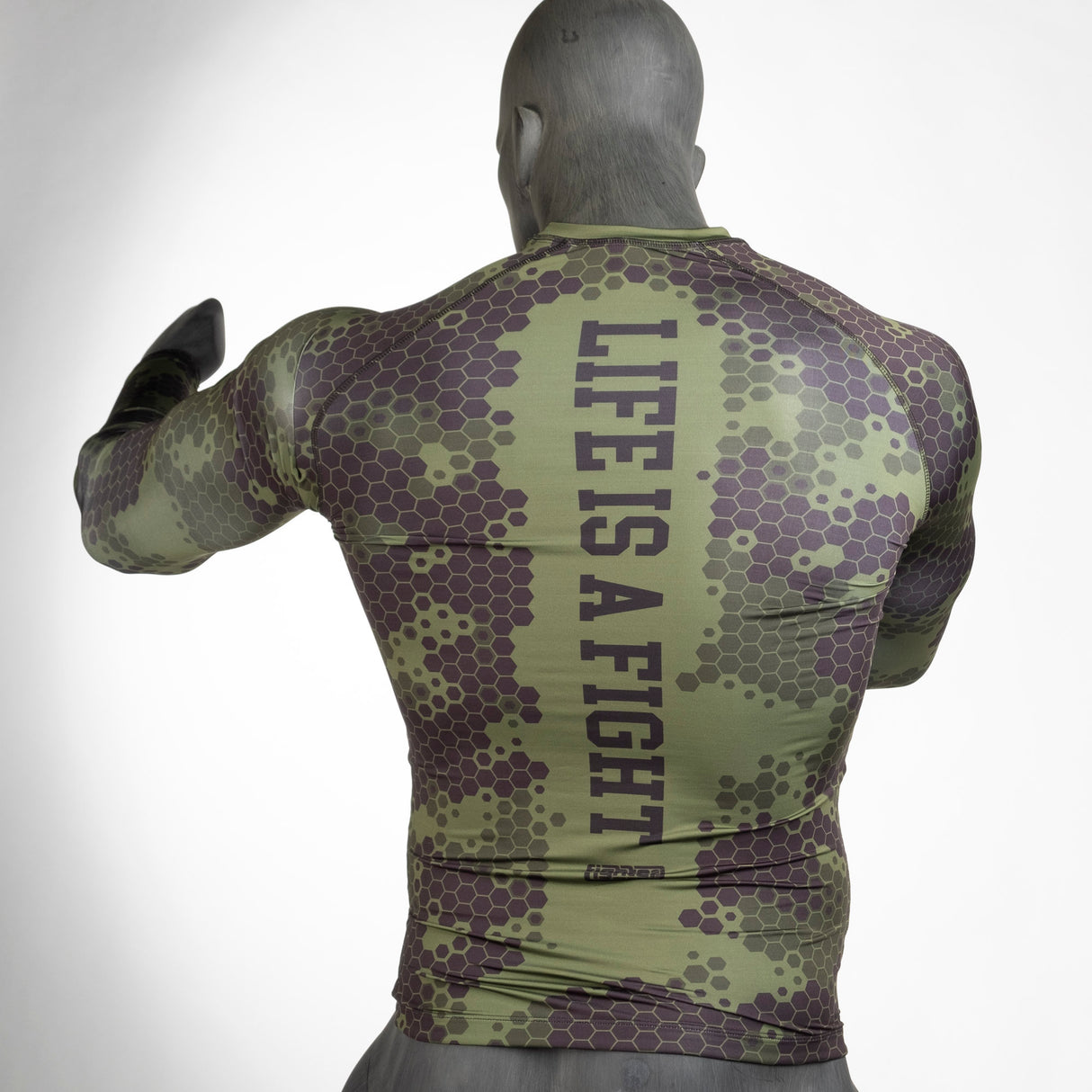 Rash guard Fighter - Honey Camo -zelená, FRG-16