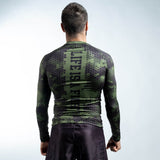 Rash guard Fighter - Honey Camo -zelená, FRG-16