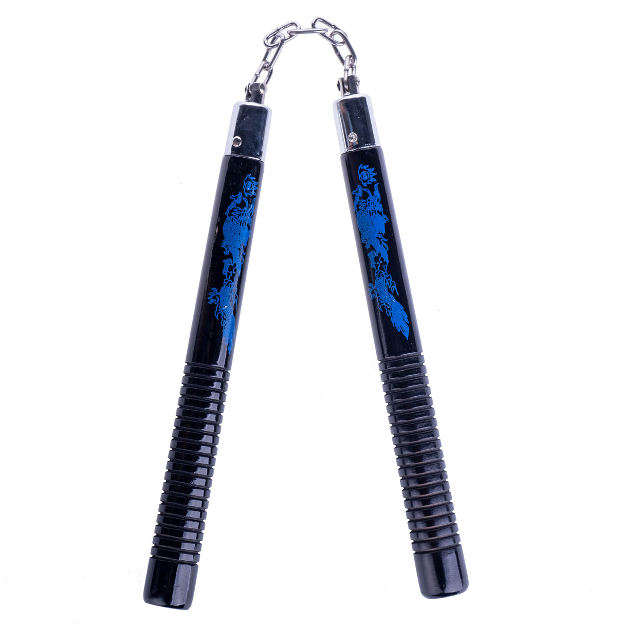Nunchaku Overall vyřezávané - černá/modrá