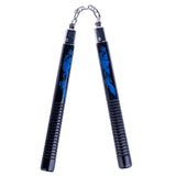 Nunchaku Overall vyřezávané - černá/modrá