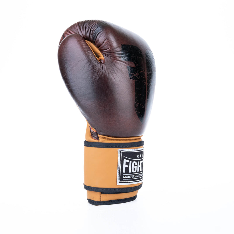 Boxerské rukavice Fighter Retro - hnědá