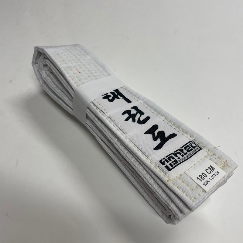 POŠKOZENÉ:  Fighter Taekwondo ITF pásek - bílá, FTB-01, 180cm