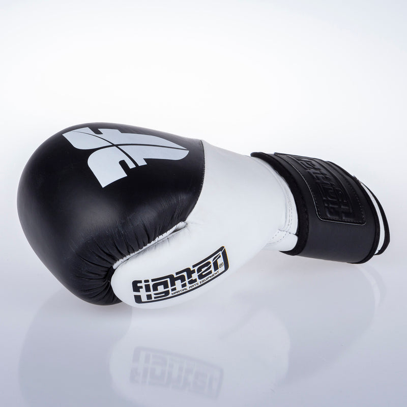 Boxerské rukavice Fighter SPLIT- černá/bílá, FBG-001BW