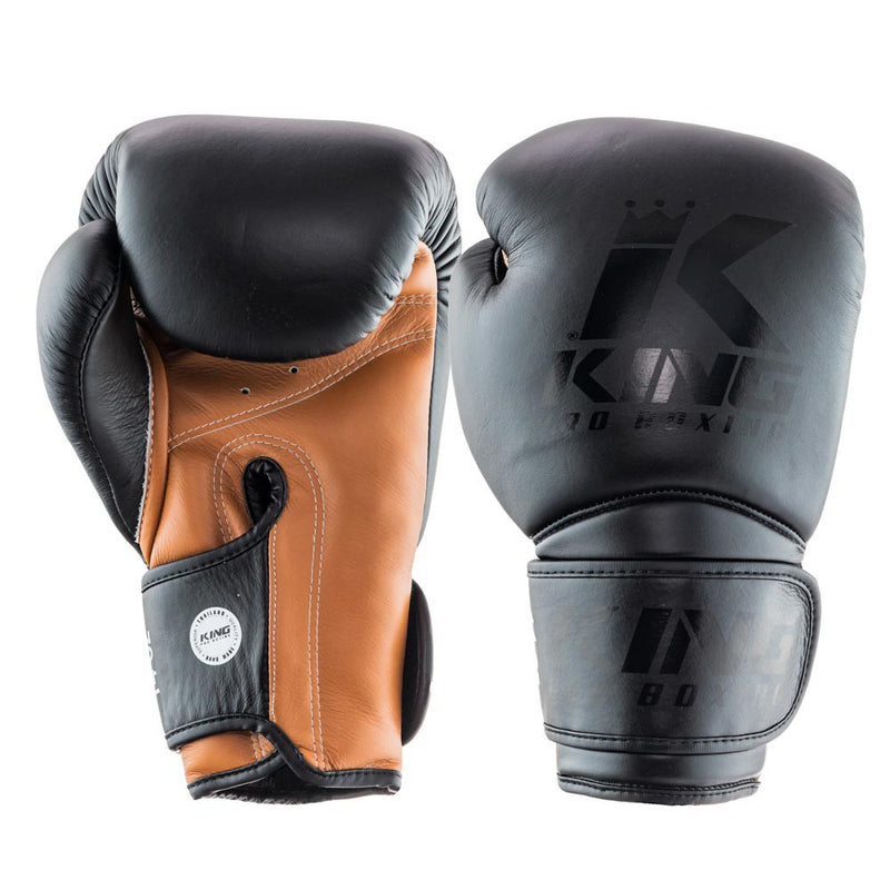 King Pro Boxing boxerské rukavice - černá/hnědá, KPB/BG-STAR3