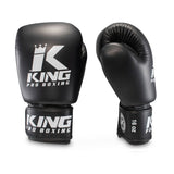 King Pro Boxing boxerské rukavice - černá/bílá
