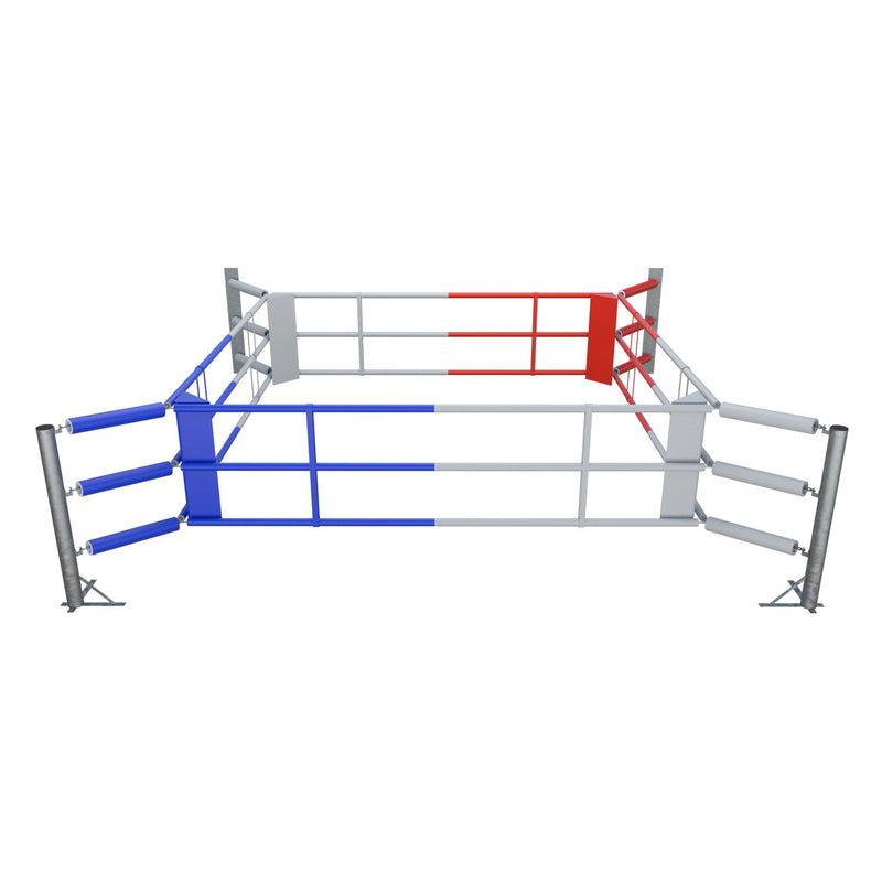 Podlahový tréninkový boxerský ring FIGHTER zeď II se 3 provazy, BRF-NF2W