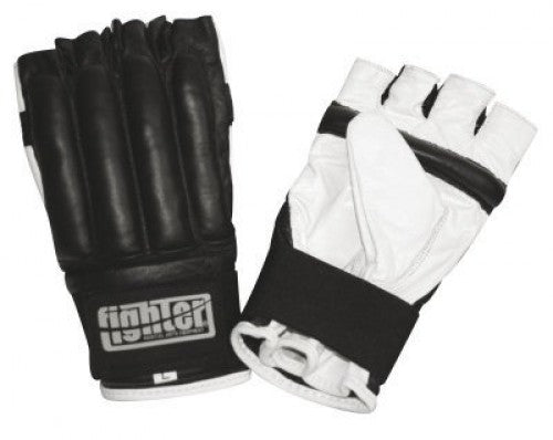 Pytlové rukavice Fighter - černá/bílá, 1401
