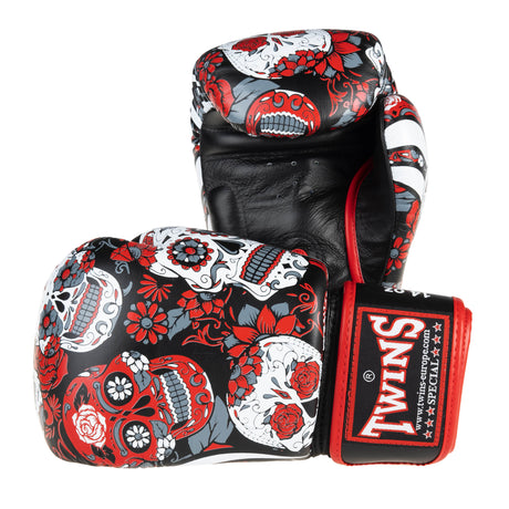 Boxerské rukavice Twins Skull4 - červená, SKULL4 - view-1